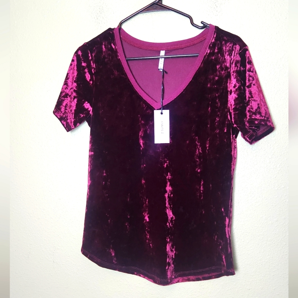 NWT - Z Supply Crushed Velvet Top Size Small - Picture 1 of 6